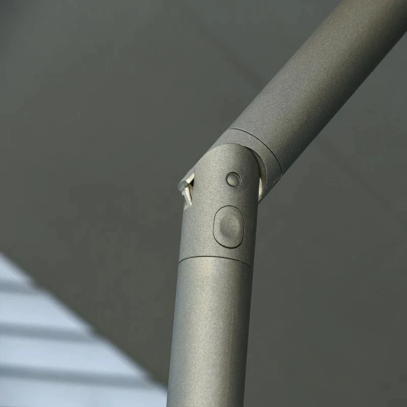 Outsunny 3 X 2m Patio Parasol With Tilt Crank Adjustable Angle - Grey - 84D-126CG - Image 4
