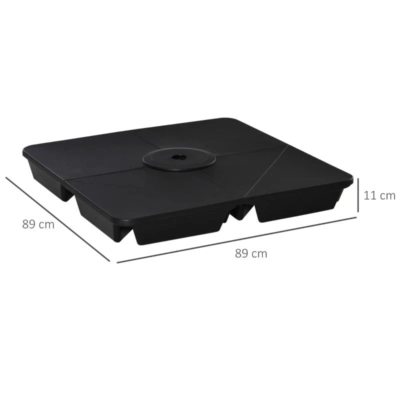 Outsunny Cantilever Parasol Base - Black - 84D-132 - Image 10