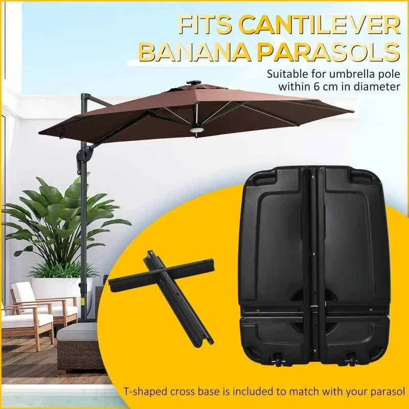 Outsunny CantileverParasol Base - Black - 84D-148V01 - Image 9