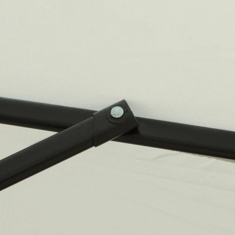 Outsunny 2.66m Patio Parasol With 8 Sturdy Ribs - Cream White - 84D-157 - Image 3