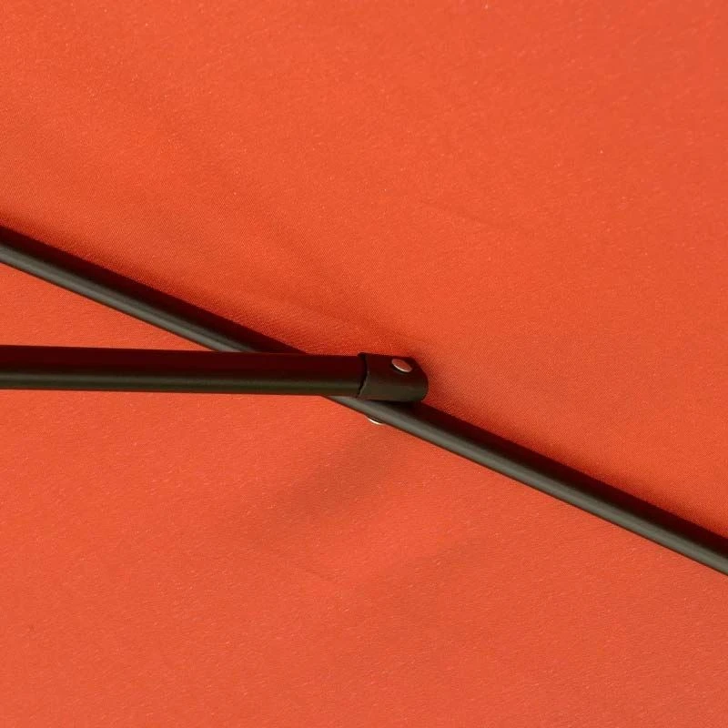 Outsunny 2 X 3m Rectangular Patio Parasol With Crank & Push Button Tilt - Wine Red - 84D-158WR - Image 3