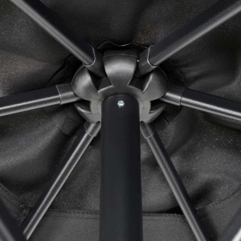 Outsunny 1.96m Patio Parasol With 6 Sturdy Ribs - Black - 84D-159BK - Image 4