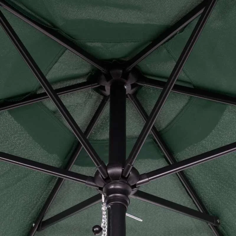 Outsunny 1.96m Patio Parasol With 6 Sturdy Ribs - Green - 84D-159GN - Image 6