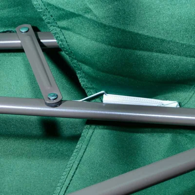 Outsunny 2.7m Banana Cantilever Parasol With Crank Handle And Cross Base - Green - 84D-187GN - Image 4