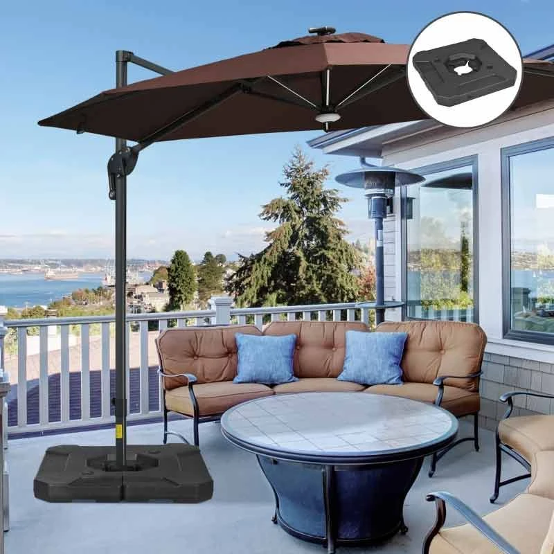 Outsunny Umbrella Weights For Cantilever Parasols Set Of 2 - Black - 84D-199V00BK