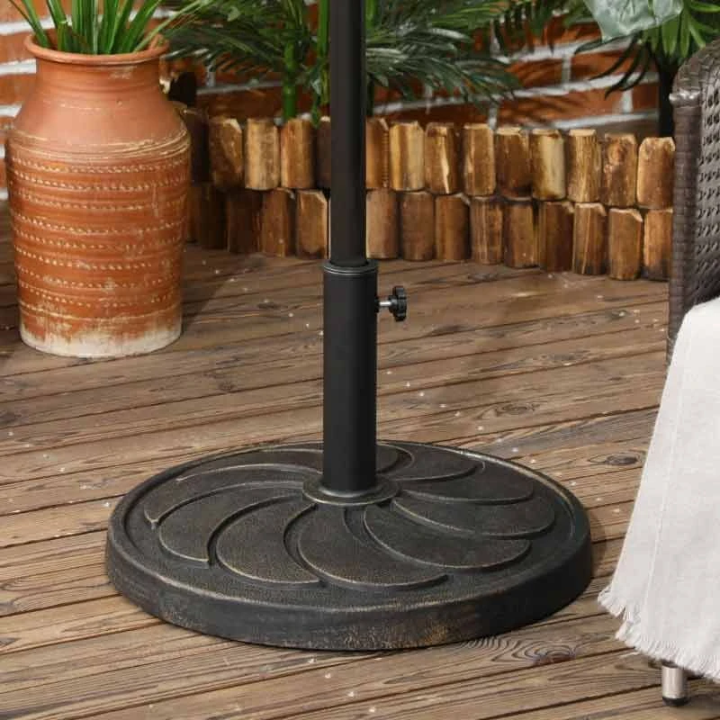 Outsunny 18kg Resin Parasol Base - Bronze - 84D-212V00DR - Image 10