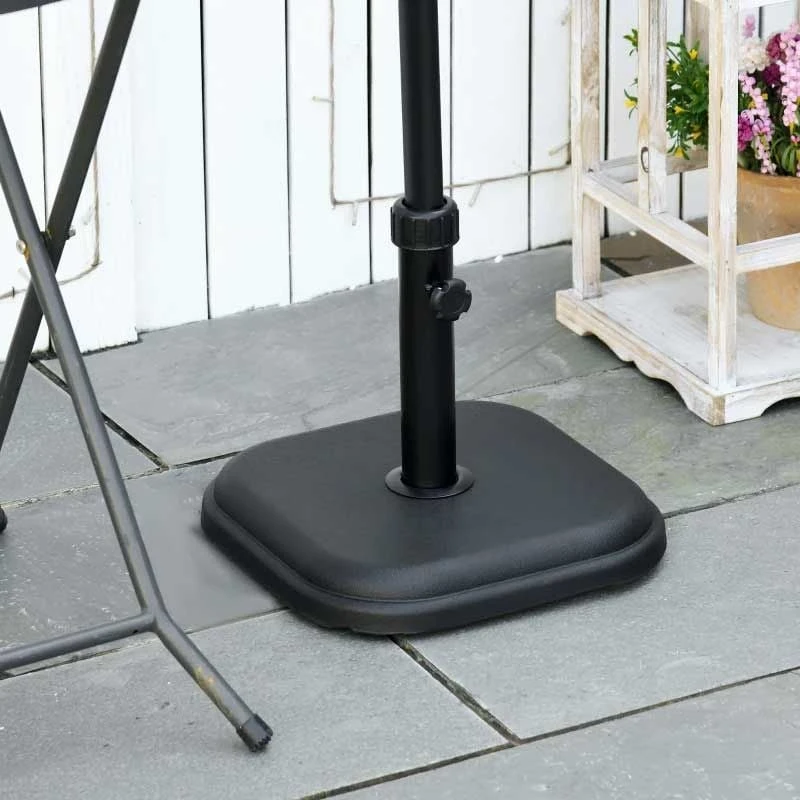 Outsunny 11kg Concrete Parasol Base Holder - Black - 84D-249V00BK - Image 10