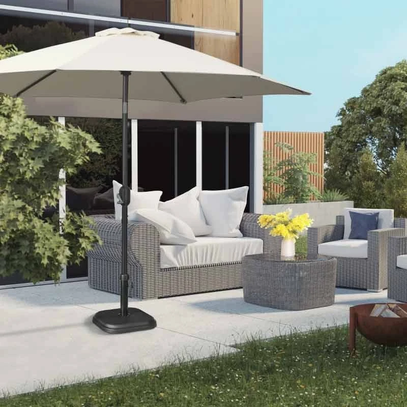 Outsunny 11kg Concrete Parasol Base Holder - Black - 84D-249V00BK