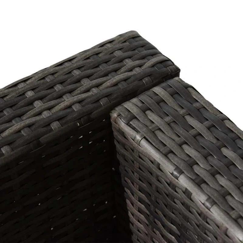 Outsunny 2-Seater Rattan Sofa Furniture Set With Cushions, Steel Frame - Grey - 860-073V01GY - Image 5