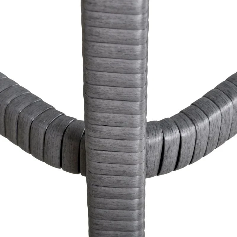 Outsunny 2 Seater Patio Rattan Wicker Coffee Table Bistro Set With Cushion - Grey - 863-072V70 - Image 7