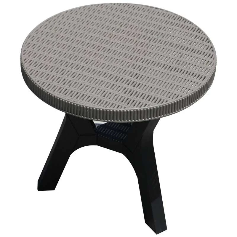 Outsunny 3 Piece Rattan Bistro Set Furniture Armchair Table For Patio Porch - Grey - 863-074V01 - Image 6