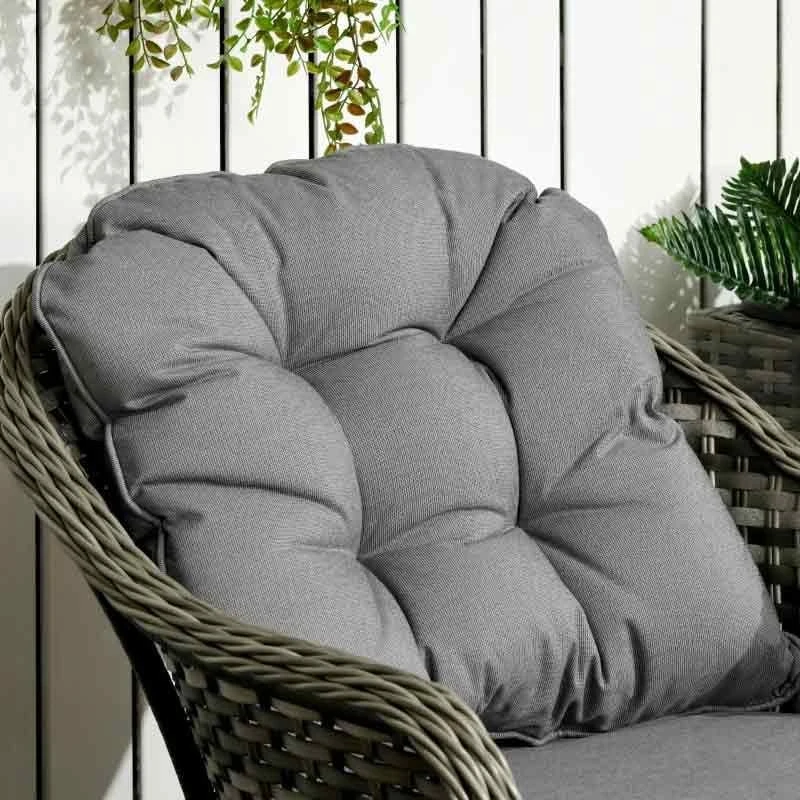 Outsunny Modern 3 Piece Rattan Bistro Set With Soft Cushions - Grey - 863-112V70GG - Image 6