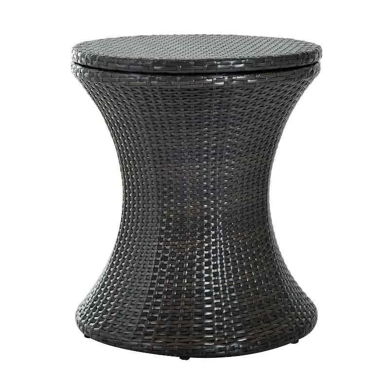 Outsunny Rattan Ice Bucket Table - Brown - 867-016BN - Image 4