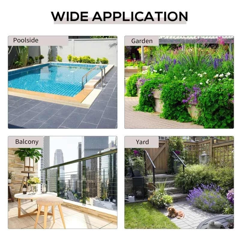 Outsunny Square Rattan Folding Table - 400mm - Brown - 867-034 - Image 6