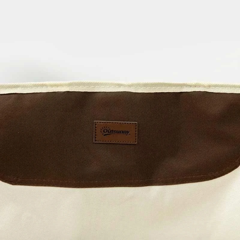 Outsunny Camping Chair With Carrying Bag & Storage Pocket - White - A20-292V00WT - Image 6