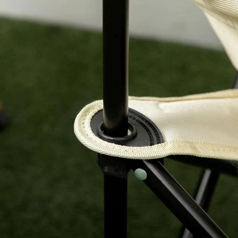 Outsunny Camping Chair With Carrying Bag & Storage Pocket - White - A20-292V00WT - Image 4