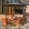 Rowlinson Willington Grey 2.7m Wooden Parasol - PAR27GREY
