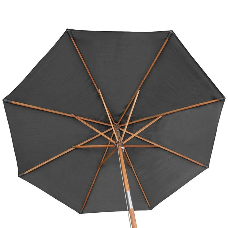 Rowlinson Willington Grey 2.7m Wooden Parasol - PAR27GREY - Image 3