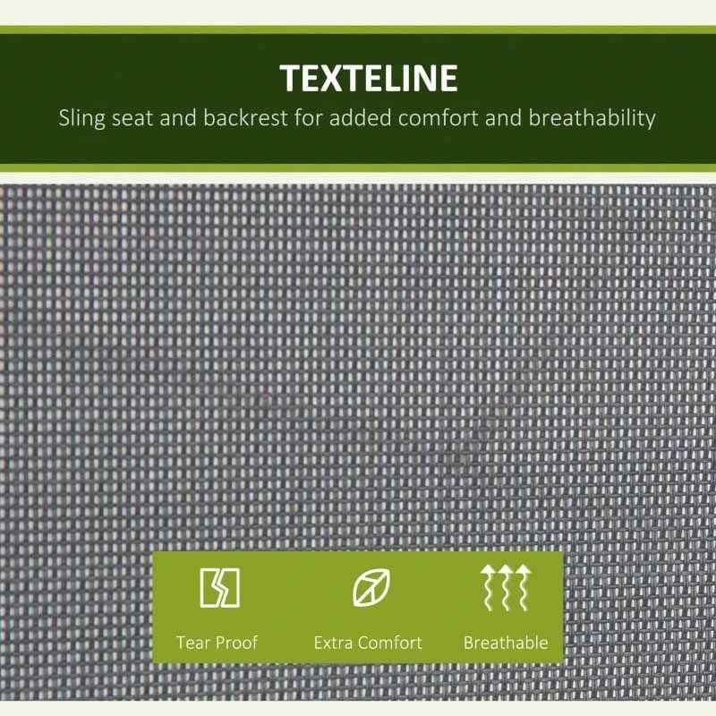 Outsunny 2-Seater Garden Swing Chair With Table - Grey - 84A-141GY - Image 8