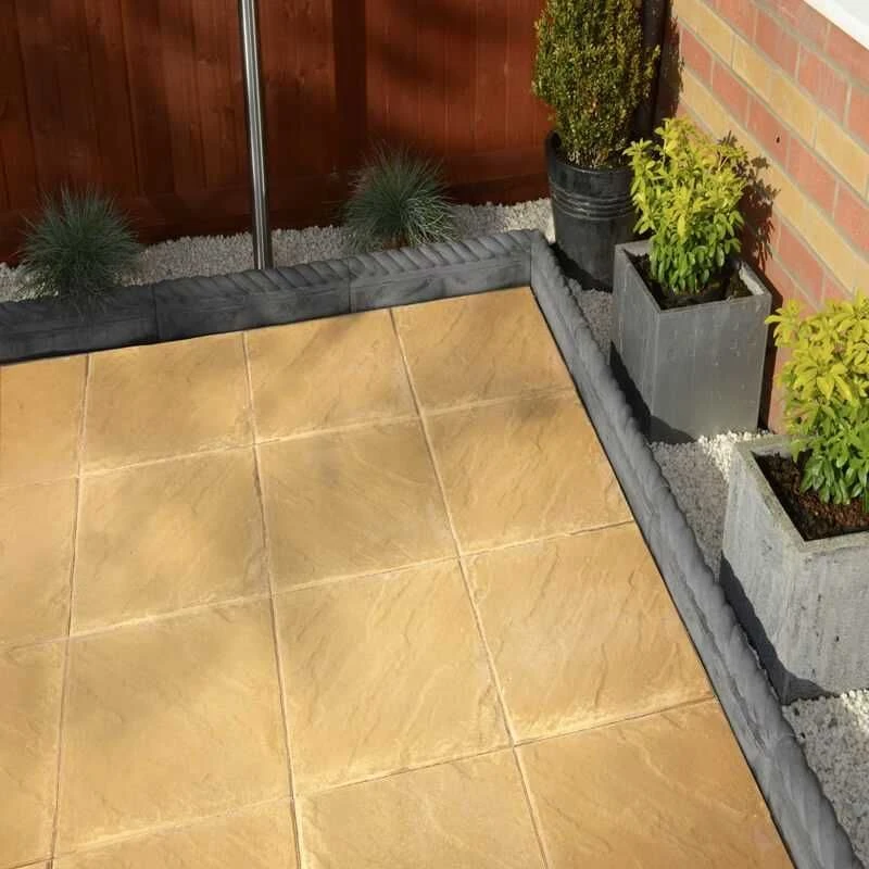 Brett Quorndon Garden Paving Square Flag E 450x450x35mm Pack Of 56 - Buff - QPE35BF - Image 2