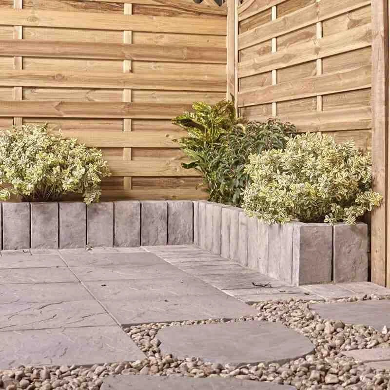 Brett Stamford Riven Garden Paving Square Flag B 600x600x32mm Pack Of 32 - Charcoal - ST0032CL - Image 2