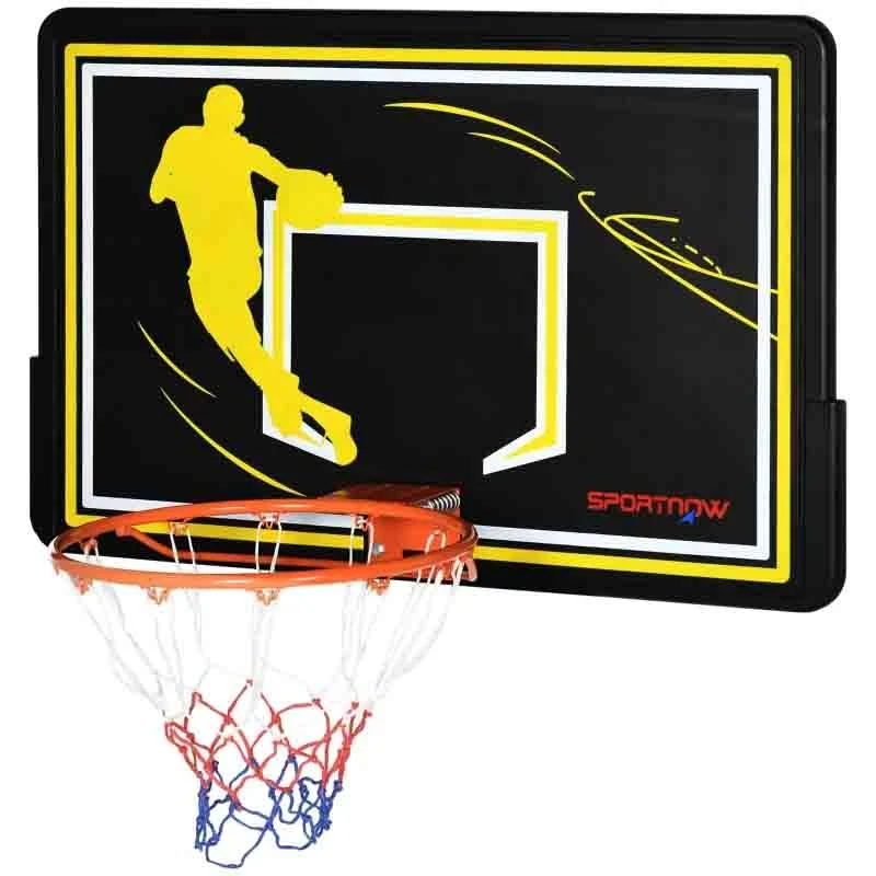 SPORTNOW Wall Mounted Basketball Hoop - Black/Yellow - A61-034V00OG - Image 2