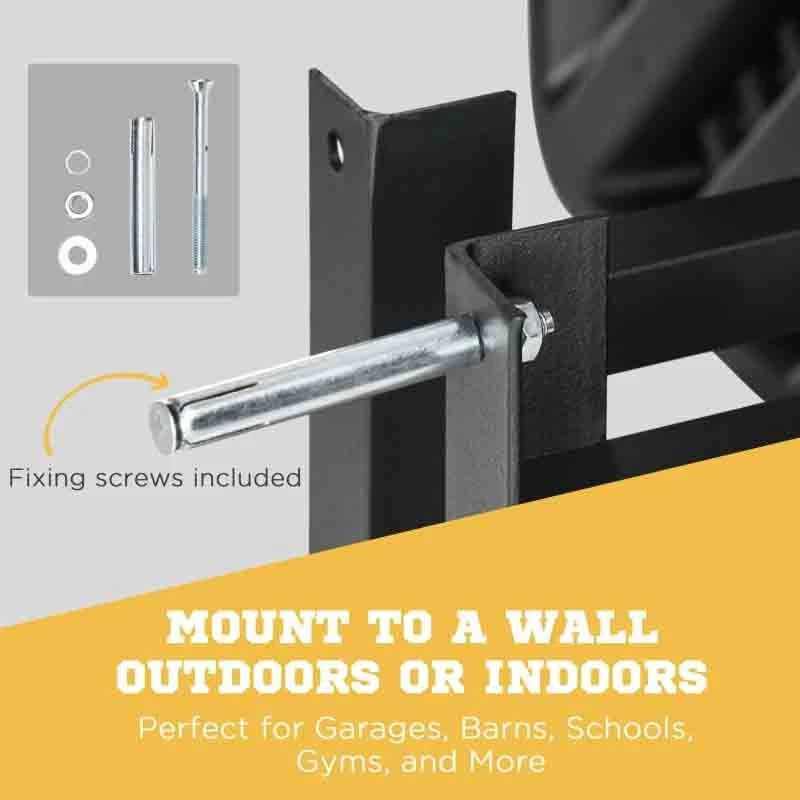 SPORTNOW Wall Mounted Basketball Hoop - Black/Yellow - A61-034V00OG - Image 8