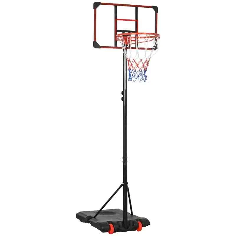SPORTNOW Portable Basketball Hoop With Backboard - Black/Red - A61-041V00RD - Image 5