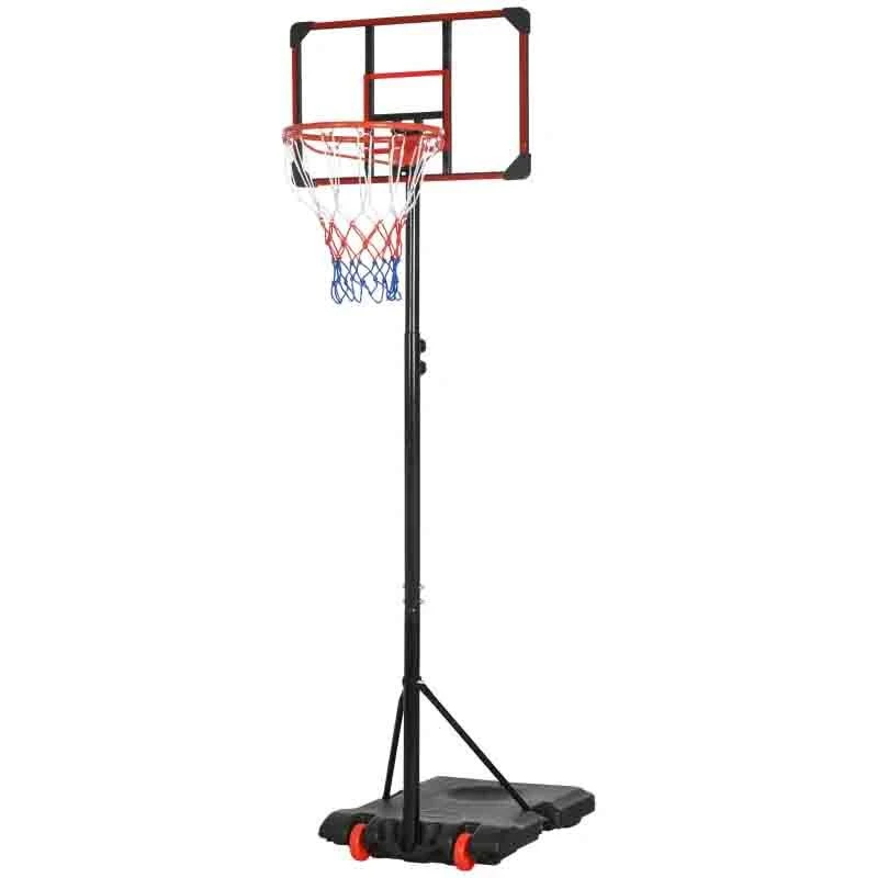 SPORTNOW Portable Basketball Hoop With Backboard - Black/Red - A61-041V00RD - Image 3