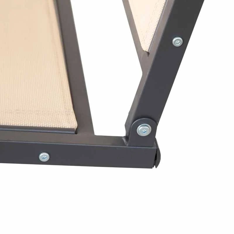 Outsunny 3 Seater Garden Swing Chair With Canopy - Beige - 84A-234BG - Image 10