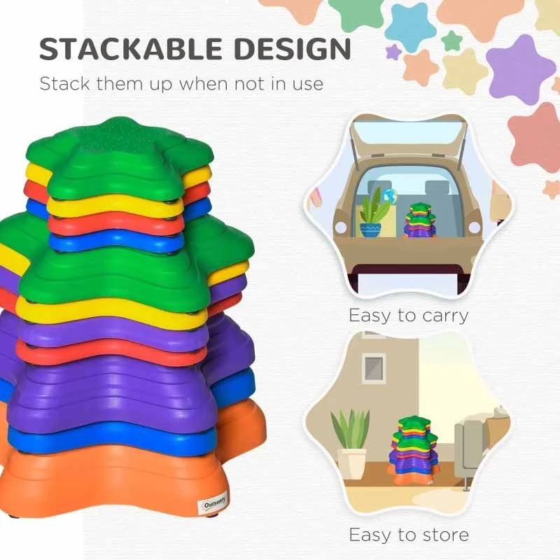 Outsunny 11 Piece Balance Stepping Stones For Kids - 340-013 - Image 10