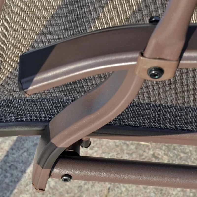 Outsunny 2 Seater Garden Swing Chair With Canopy - Brown - 84A-251BN - Image 8