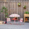 Outsunny Kids Folding Picnic Table And Chairs Set - Butterfly Pattern - 312-025PK