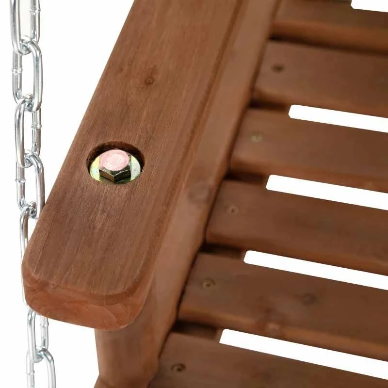 Outsunny Fir Wood Garden Swing Chair - Green - 84A-136GN - Image 10