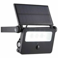 Forum Lighting 2w Solar Powered Security Light With PIR 6000k - Black - ZN-37052-BLK