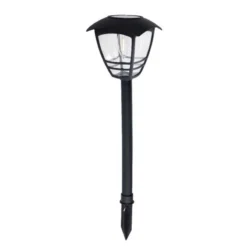 Forum Lighting Cadeby Solar Garden Post Lantern 15 Lumens - Black - ZN-42032