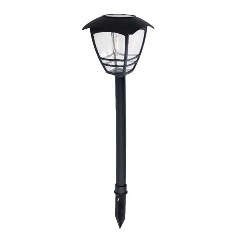 Forum Lighting Cadeby Solar Garden Post Lantern 15 Lumens - Black - ZN-42032