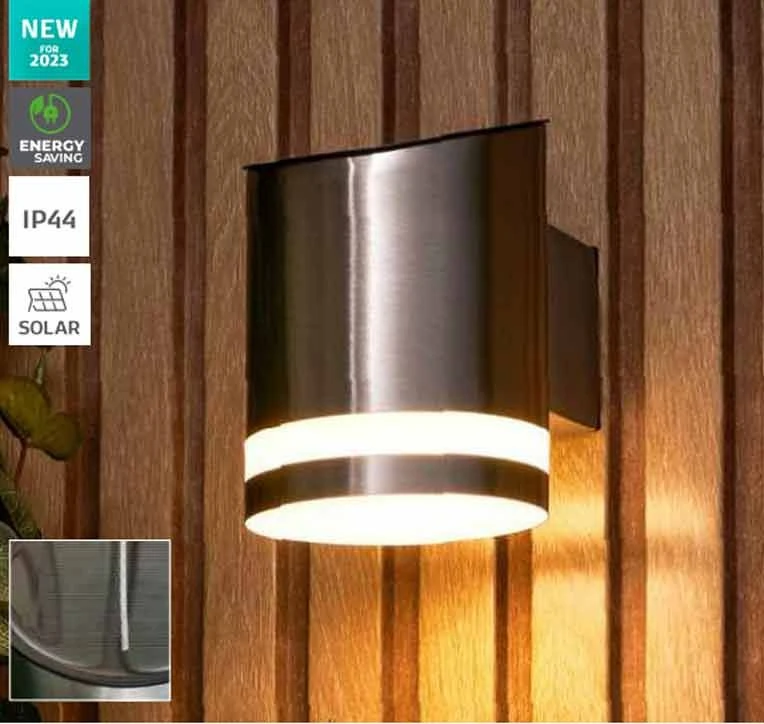 Forum Lighting Trimdon LED Solar Wall Light 100 Lumens - Stainless Steel - ZN-42045 - Image 2